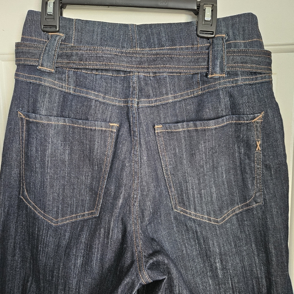 Express Super High Rise Sash Tied Wide Leg Jeans